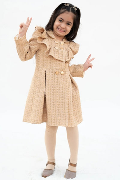 Beige tweed frock