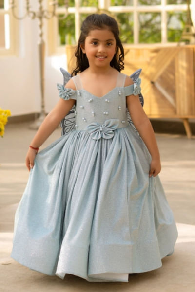 Blue shimmer gown