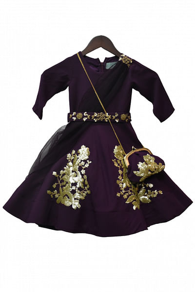 Anarkali dress with patches