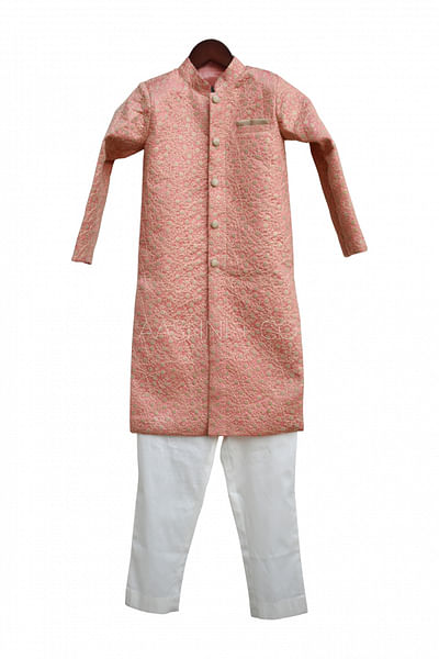 Embroidered achkan with churidar