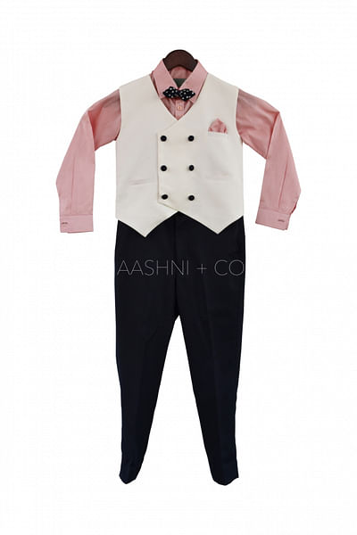Waist-coat, shirt and pant set