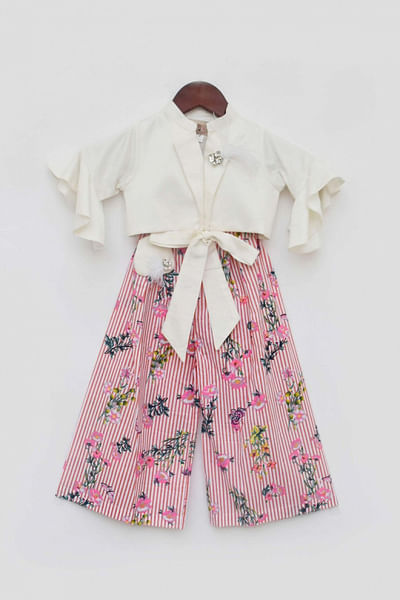 Off white top and pants