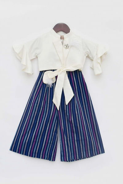 Off white top and pants
