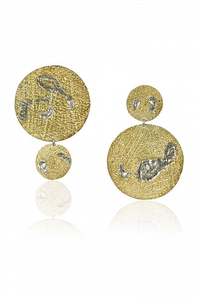 Mismatched gold earrings