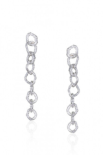 Silver chain link earrings