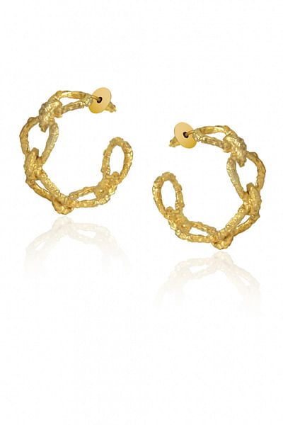 Gold chain link hoops