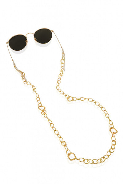 Gold textured eyewear chain