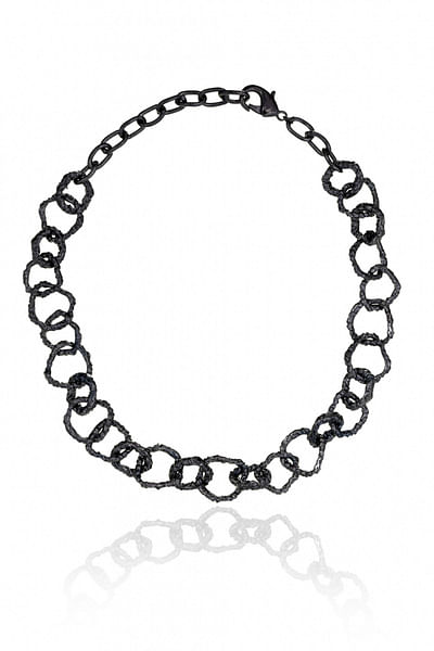 Black chain link necklace