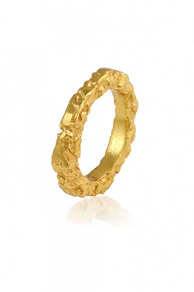 Gold textured ring