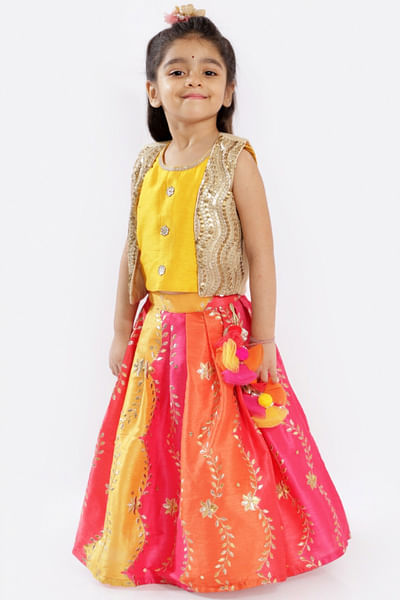 Multicolour lehenga set