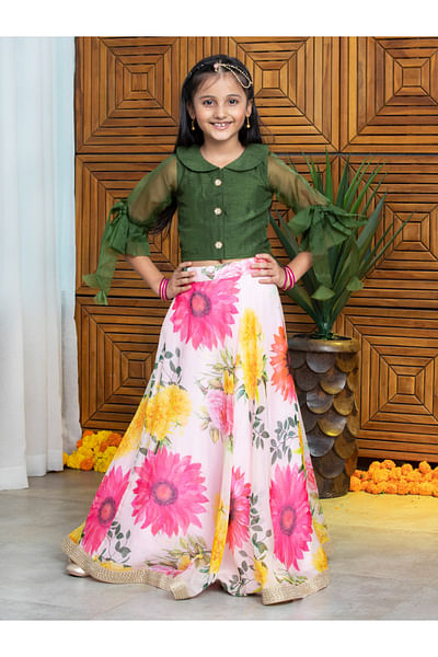 Floral printed lehenga set