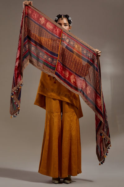 Multicolour printed dupatta