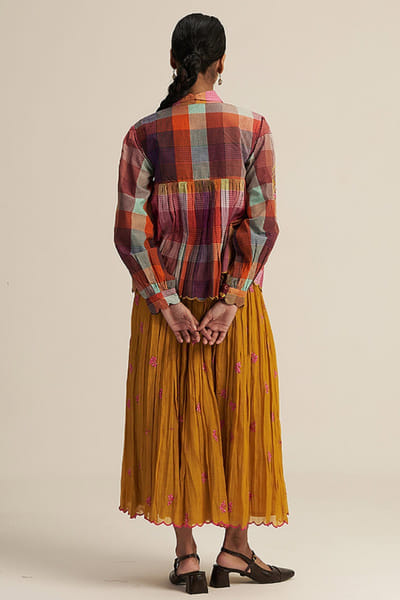 Gaach Multicolour checks embroidered co-ord set GAACJUL26D150895