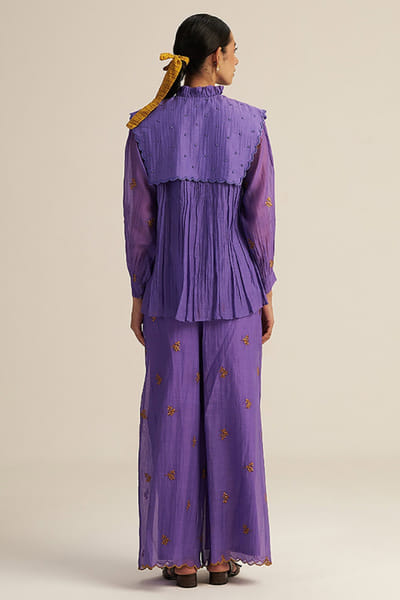 Gaach Lilac embroidered co-ord set GAACJUL26D150904