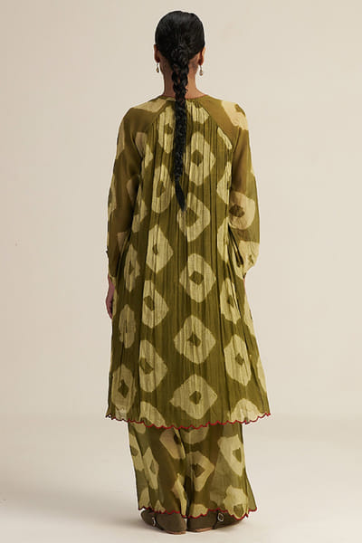 Gaach Green bandhani tie-dye co-ord set GAACJUL26D250929