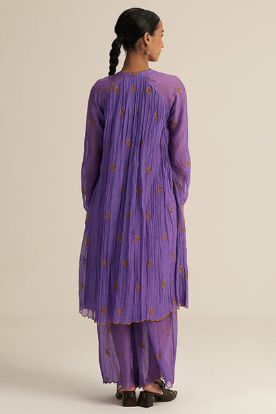 Gaach Lilac embroidered co-ord set GAACJUL26D250932