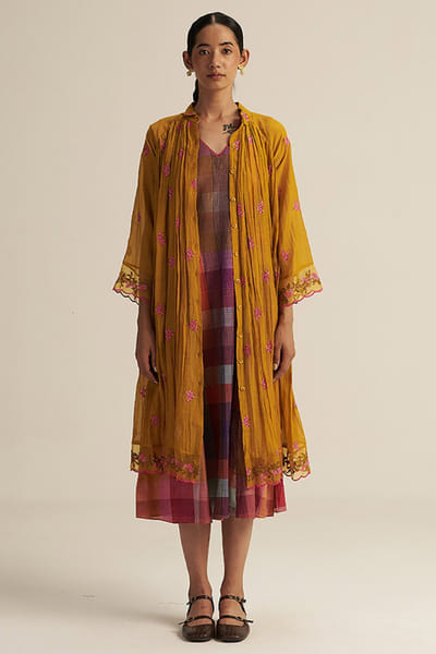 Gaach Multicolour embroidered jacket-dress set GAACJUL26D150898