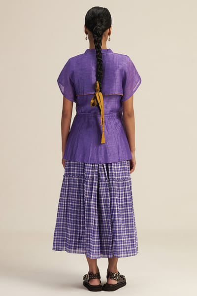 Gaach Lilac embroidered jacket and dress set GAACJUL26D150909