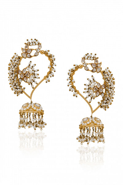 Nath-shaped earrings