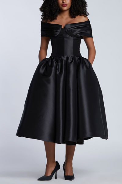 Black off-shoulder dress