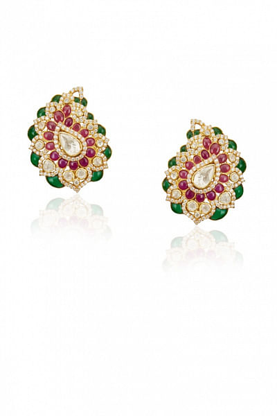 Paisley stud earrings
