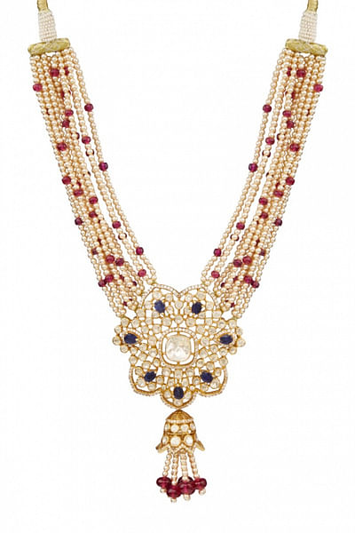 Multicoloured studded necklace
