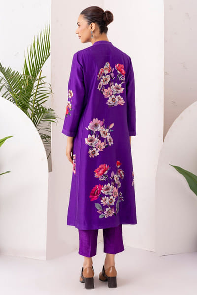 Haute Mess Purple printed tunic set HAUTJUL26D150178
