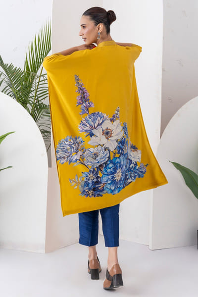 Haute Mess Yellow printed kaftan set HAUTJUL26D150185