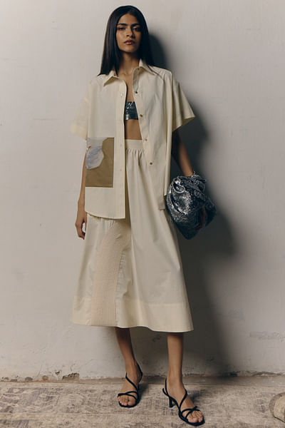 White cube shirt and skirt