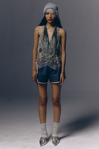Denim blue shorts