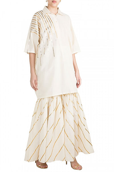 Off white kimono shirt