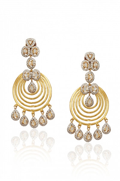 Gold chaand earrings