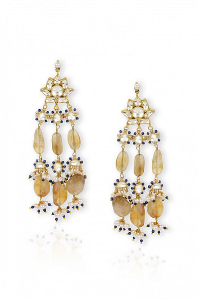 Kundan and stones danglers