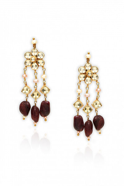 Kundan and stones danglers