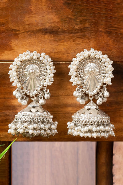 Multicolour stone embellished chandbalis