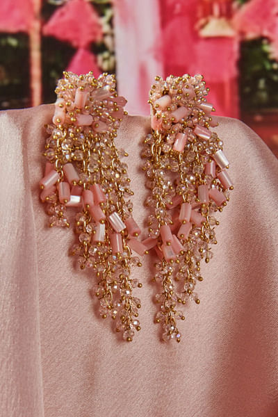 Pink tassel earrings