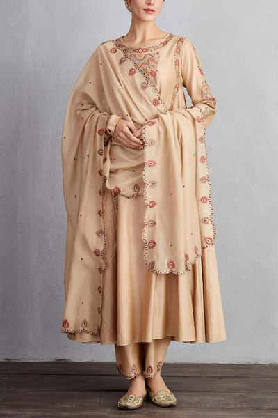 Natural beige kurta set