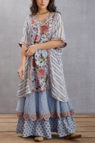 Sea blue layered dress