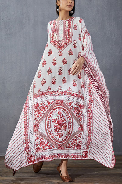 Red printed kaftan