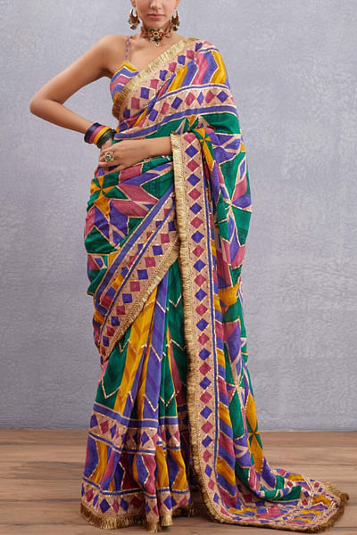 Multicoloured sari set