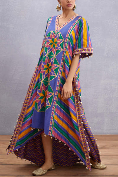 Purple printed kaftan
