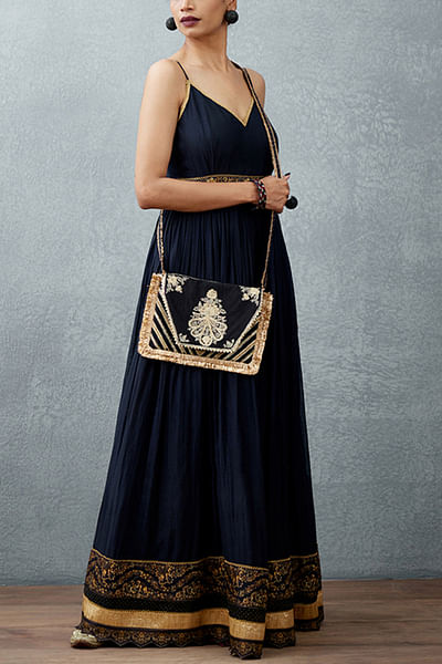Black embroidered bag