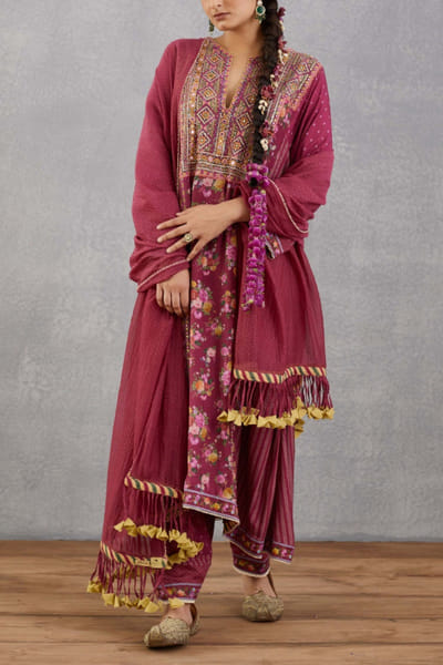 Ruby printed kurta set