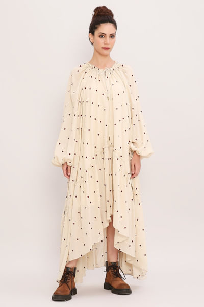 Cream frill dress