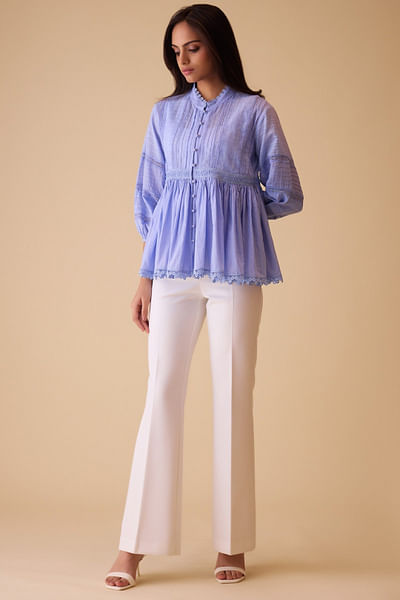 Blue flared top