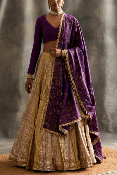 Purple lampi lehenga set