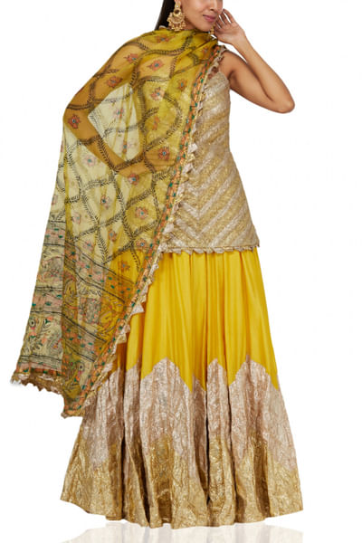 Yellow & gold lehenga set