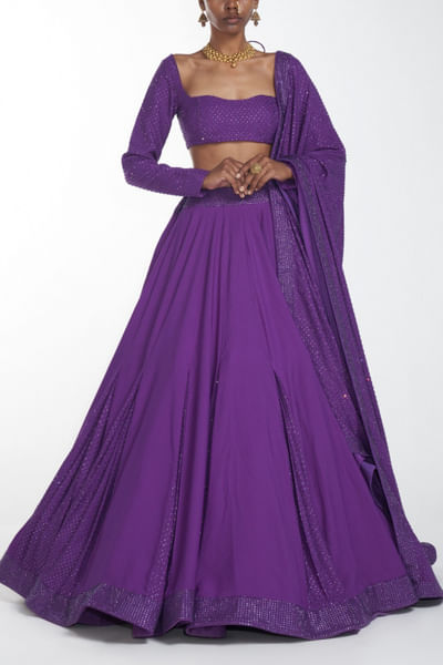 Purple lehenga set