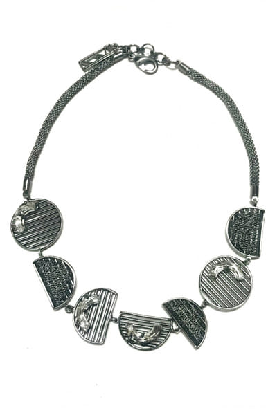 Silver choker necklace