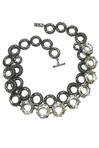 Black and silver necklace